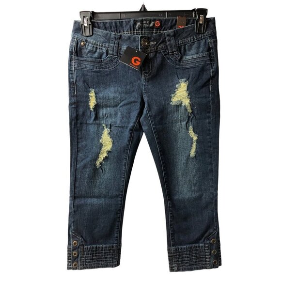 G by Guess Denim - GUESS G BY GUESS  DENIM  DISTRESSED CAPRI 26 NEW WITH TAG